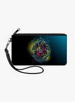 Harry Potter Hogwarts Crest Wallet Canvas Zip Clutch