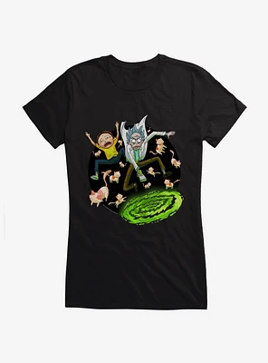 Rick and Morty Ricked Again Girls T-Shirt