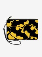 DC Comics Batman Bat Signals Close Up  Wallet Canvas Zip Clutch