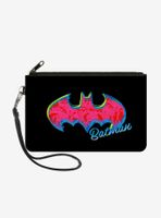 DC Comics Batman Icon Logo Wallet Canvas Zip Clutch