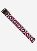 Marvel Captain America Shield Repeat Navy Luggage Strap