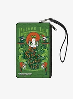 DC Comics Chibi Poison Ivy And The Sirens Of Gotham City Wallet Canvas Zip Clutch