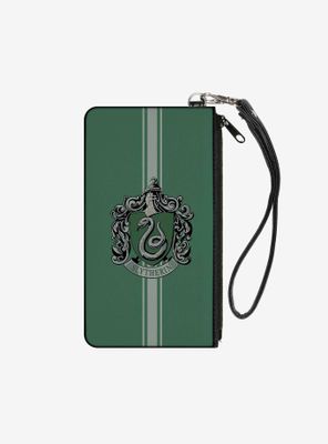 Harry Potter Slytherin Crest Wallet Canvas Zip Clutch