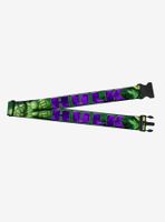 Marvel Hulk Face Close Up Action Pose Greens Purples Luggage Strap