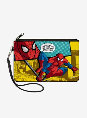 Marvel Spider-Man This Looks Like A Job For The Ultimate Spider Man Wallet Canvas Zip Clutch