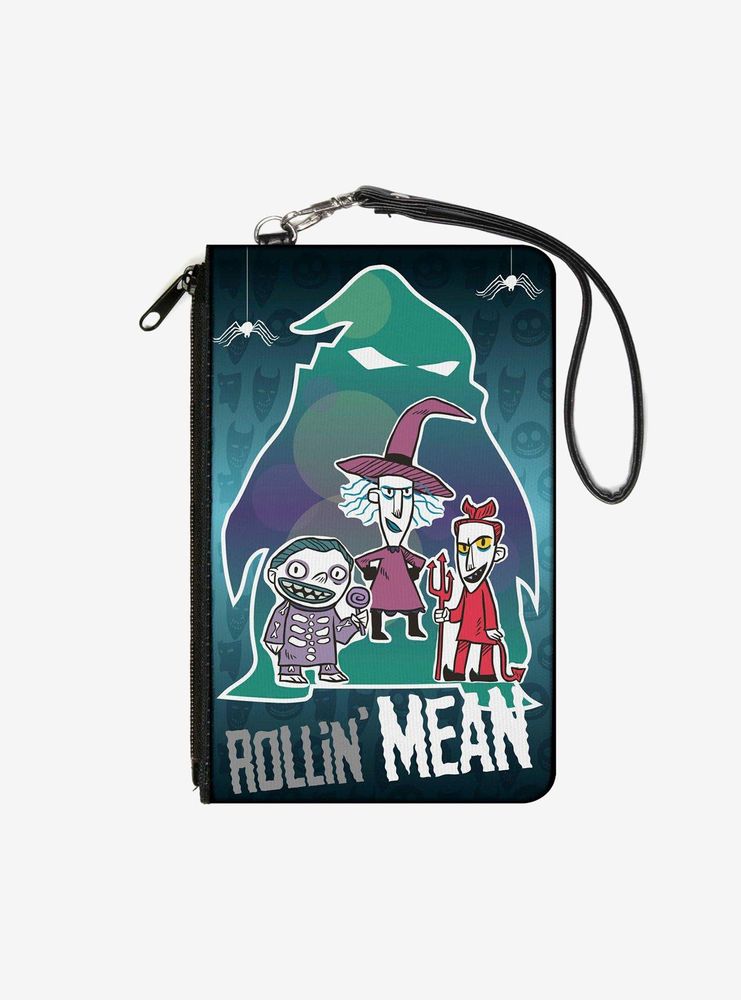 Nightmare Before Christmas Rollin Mean Lock Shock Barrel Ooogie Boogie Wallet Canvas Zip Clutch