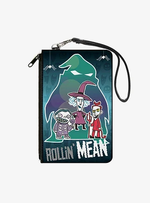 Nightmare Before Christmas Rollin Mean Lock Shock Barrel Ooogie Boogie Wallet Canvas Zip Clutch
