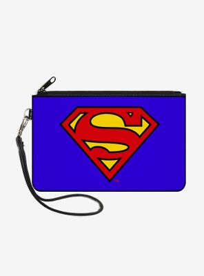 DC Comics Superman Shield Wallet Canvas Zip Clutch