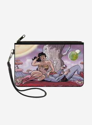 DC Comics Superman Wonder Woman Issue 14 Under Tree Variant Cover Pose Wallet Canvas Zip Clutch