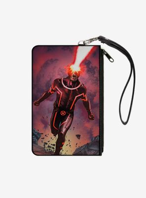 Marvel X-Men Cyclops Action Optic Blast Pose Wallet Canvas Zip Clutch