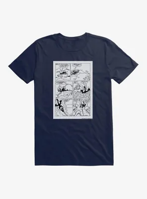 Felix The Cat Fishing Comic Strip T-Shirt
