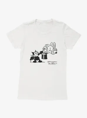 Felix The Cat Bunny Hat Trick Womens T-Shirt