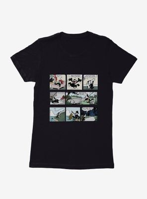 Felix The Cat Relaxing Day Comic Strip Womens T-Shirt