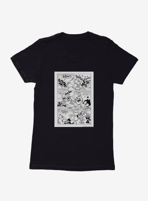 Felix The Cat Comic Strip Womens T-Shirt