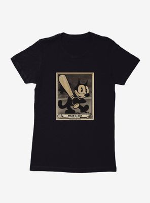Felix The Cat Baseball Card Womens T-Shirt