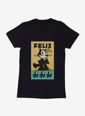 Felix The Cat Running Poster Womens T-Shirt