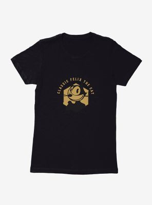 Felix The Cat Vintage Gold Logo Womens T-Shirt