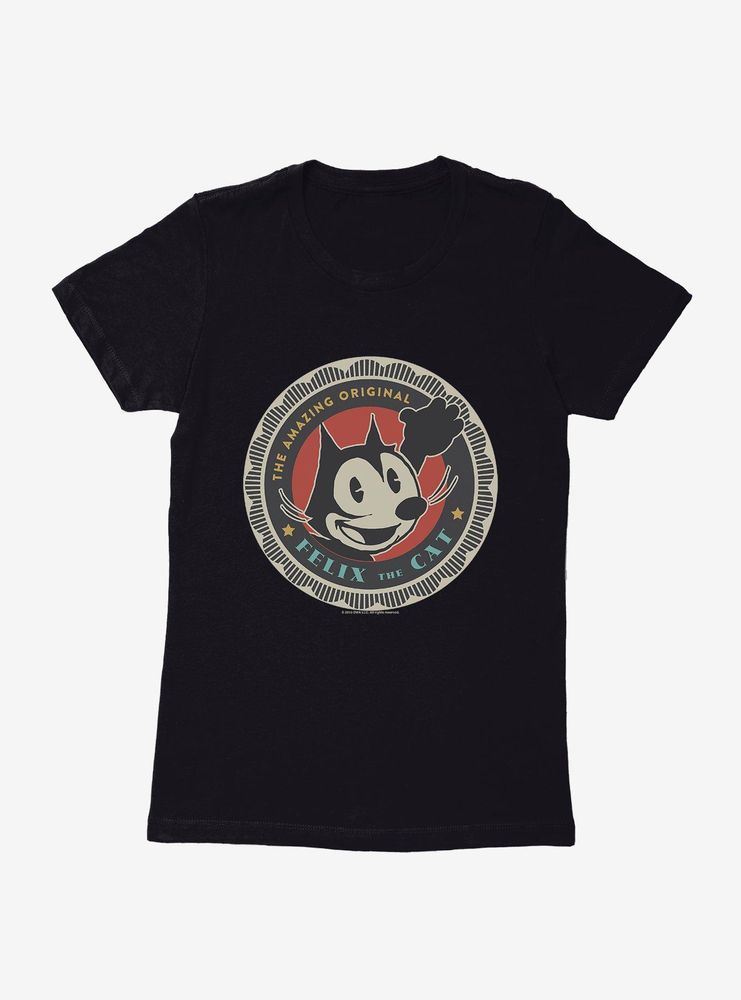 Felix The Cat Vintage Color Logo Womens T-Shirt