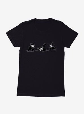 Felix The Cat Worried Faces Womens T-Shirt