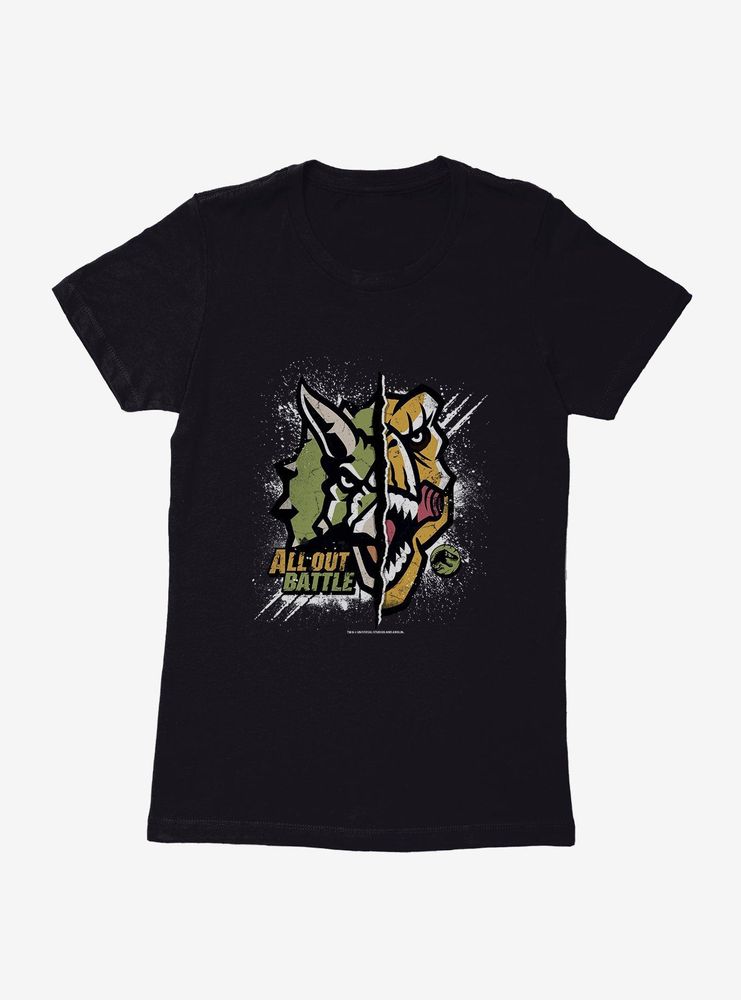 Jurassic World All Out Battle Womens T-Shirt