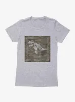 Jurassic World Camo Silhouette Womens T-Shirt