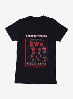 Jurassic World Footprint Facts Womens T-Shirt