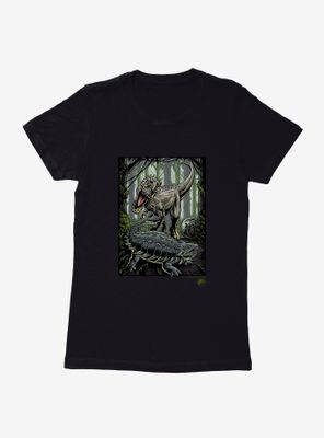Jurassic World Forest Battle Womens T-Shirt