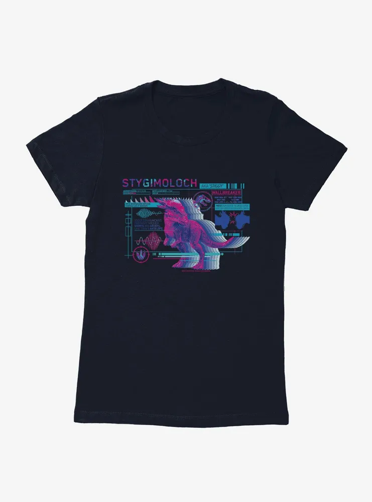 Jurassic World Stygimoloch Specs Womens T-Shirt