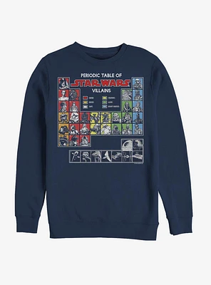 Star Wars Periodic Table Of Villains Sweatshirt