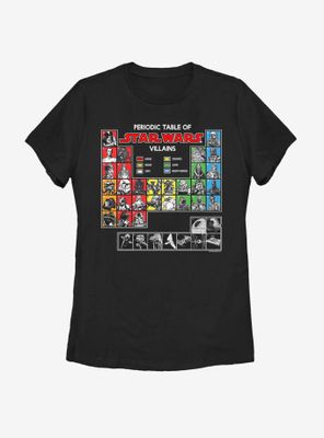 Star Wars Periodic Table Of Villains Womens T-Shirt