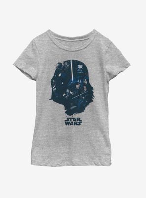 Star Wars Vader Helmet Fill Youth Girls T-Shirt