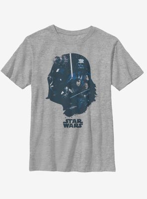 Star Wars Vader Helmet Fill Youth T-Shirt