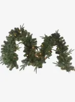 Sierra Green Garland With 50 Warm White Led Lights