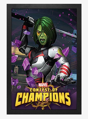 Marvel Contest Of Champions Gamora Framed Poster