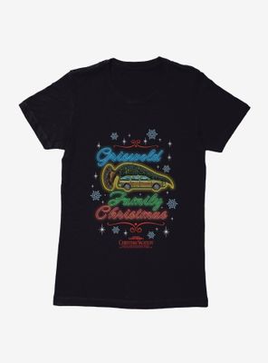 National Lampoon's Christmas Vacation Griswold Family Neon Sign Womens T-Shirt