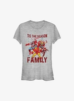 Marvel Avengers Family Season Holiday Girls T-Shirt