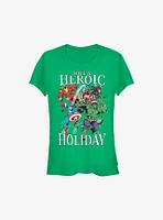 Marvel Avengers Heroic Family Holiday Girls T-Shirt