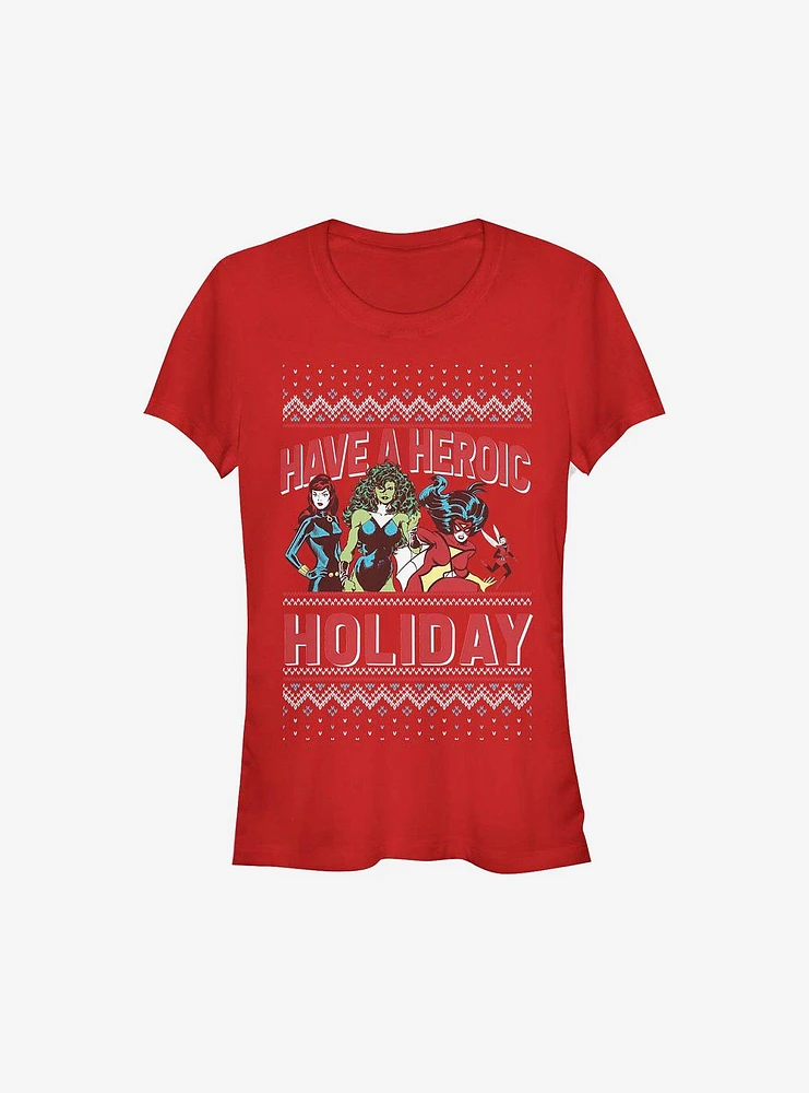 Marvel Avengers Heroic Holiday Girls T-Shirt