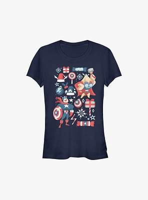 Marvel Avengers Holiday Mashup Girls T-Shirt