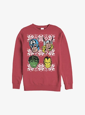 Marvel Avengers Super Heads Holiday Sweatshirt