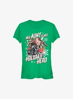 Marvel Black Widow Holiday Aunt Girls T-Shirt