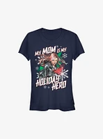 Marvel Black Widow Holiday Mom Girls T-Shirt