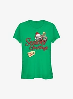 Marvel Guardians Of The Galaxy Rocket Greetings From Aunt Holiday Girls T-Shirt