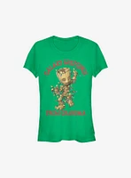 Marvel Guardians Of The Galaxy Christmas Groot Greetings From Grandma Girls T-Shirt