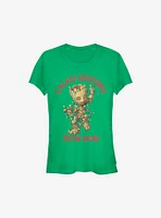 Marvel Guardians Of The Galaxy Christmas Groot Greetings From Mom Girls T-Shirt