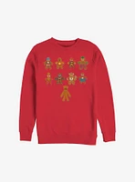 Marvel Avengers Lined Up Cookies Holiday Sweatshirt