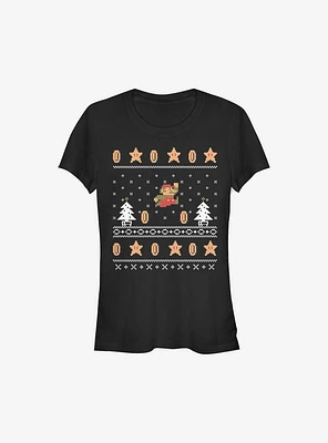 Super Mario Christmas Girls T-Shirt