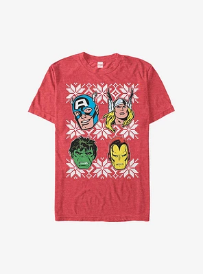 Marvel Avengers Super Heads Holiday T-Shirt