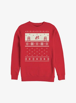 Super Mario Christmas Cream Pattern Sweatshirt