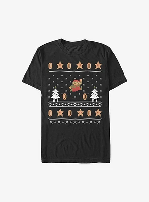 Super Mario Christmas Pattern Sweater T-Shirt